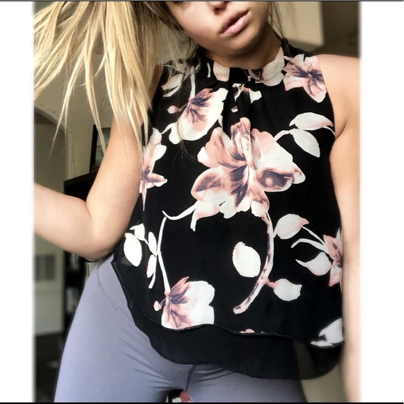 Tops - FLORAL || high neck blouse Tops - FLORAL || high neck blouse